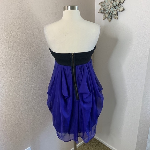 La Rok New With Tags Strapless Chiffon Dress Size Medium - Picture 2 of 15
